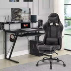 Sedia da Gaming Racing in Pelle PU con Supporto Lombare e Girevole a 360°