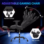 Sedia da Gaming Racing in Pelle PU con Supporto Lombare e Girevole a 360°