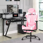 Sedia da Gaming Racing in Pelle PU con Supporto Lombare e Girevole a 360°