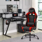 Sedia da Gaming Racing in Pelle PU con Supporto Lombare e Girevole a 360°