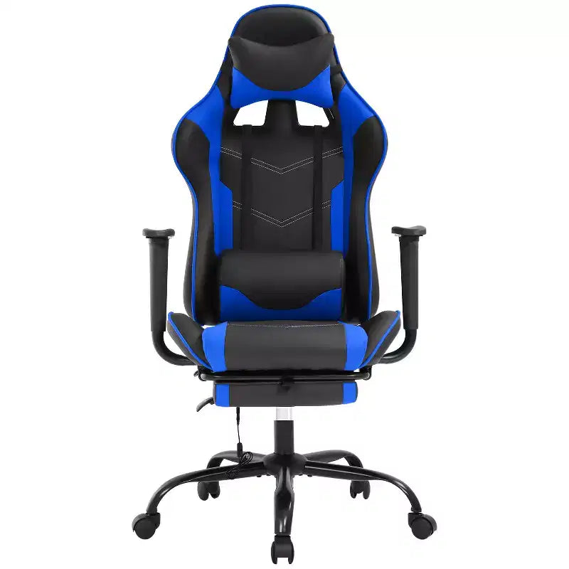 Sedia da Gaming Racing in Pelle PU con Supporto Lombare e Girevole a 360°