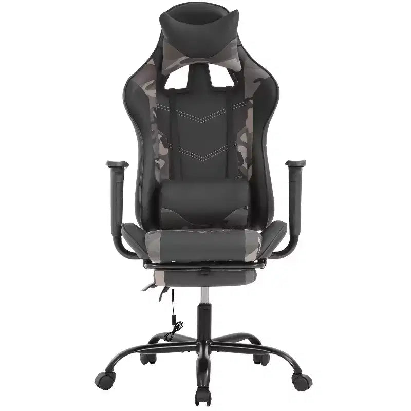 Sedia da Gaming Racing in Pelle PU con Supporto Lombare e Girevole a 360°