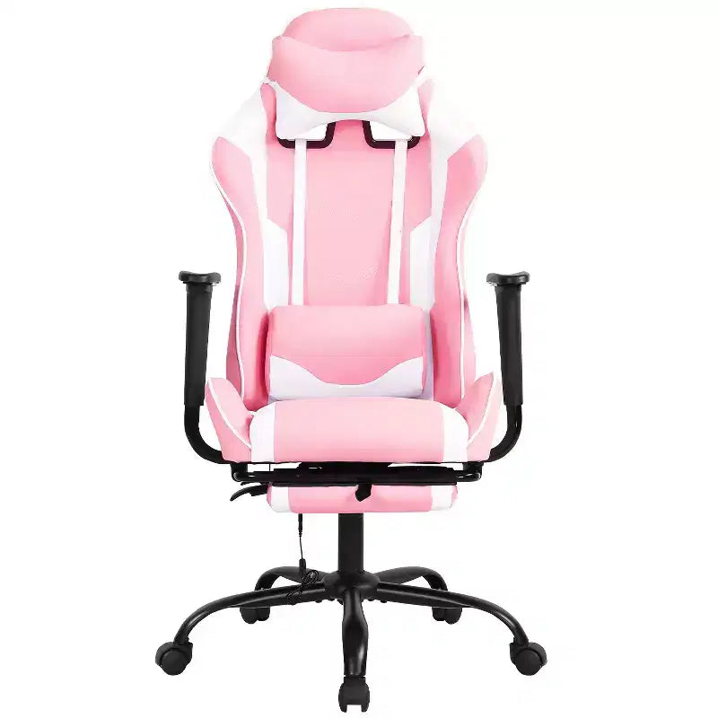 Sedia da Gaming Racing in Pelle PU con Supporto Lombare e Girevole a 360°