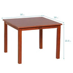 Tavolo per attività per bambini quadrato in legno massello 30" x 30" – Gambe da 22"