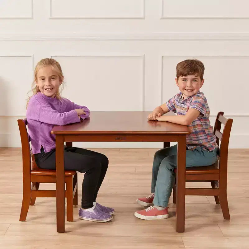 Tavolo per attività per bambini quadrato in legno massello 30" x 30" – Gambe da 22"