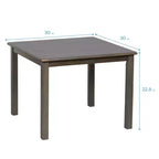 Tavolo per attività per bambini quadrato in legno massello 30" x 30" – Gambe da 22"
