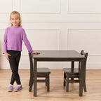 Tavolo per attività per bambini quadrato in legno massello 30" x 30" – Gambe da 22"
