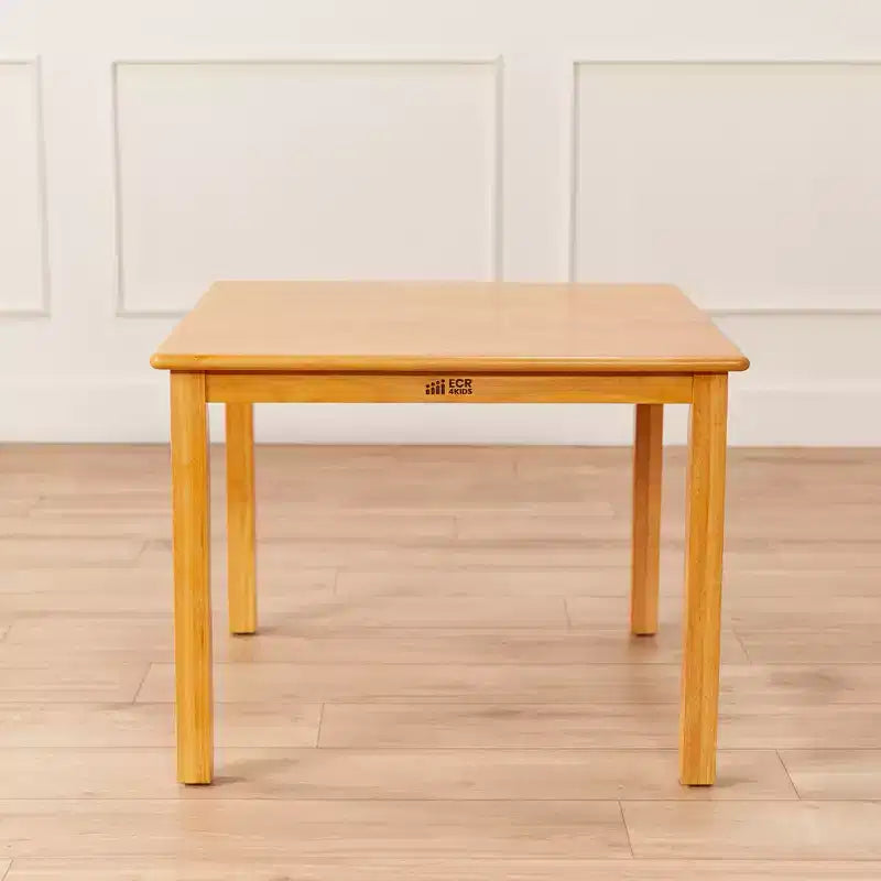 Tavolo per attività per bambini quadrato in legno massello 30" x 30" – Gambe da 22"