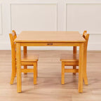 Tavolo per attività per bambini quadrato in legno massello 30" x 30" – Gambe da 22"