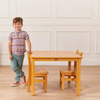 Tavolo per attività per bambini quadrato in legno massello 30" x 30" – Gambe da 22"