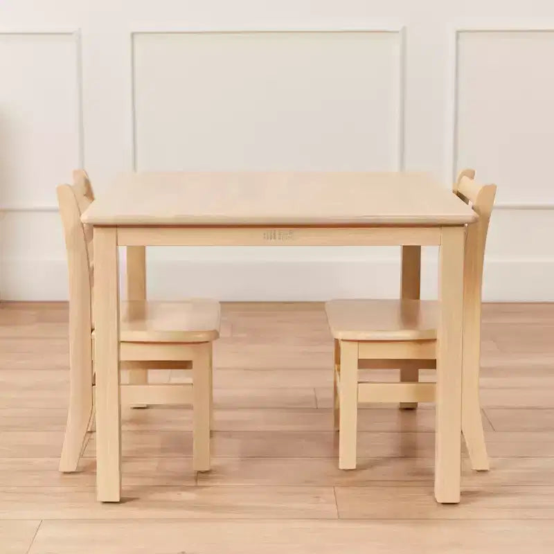 Tavolo per attività per bambini quadrato in legno massello 30" x 30" – Gambe da 22"