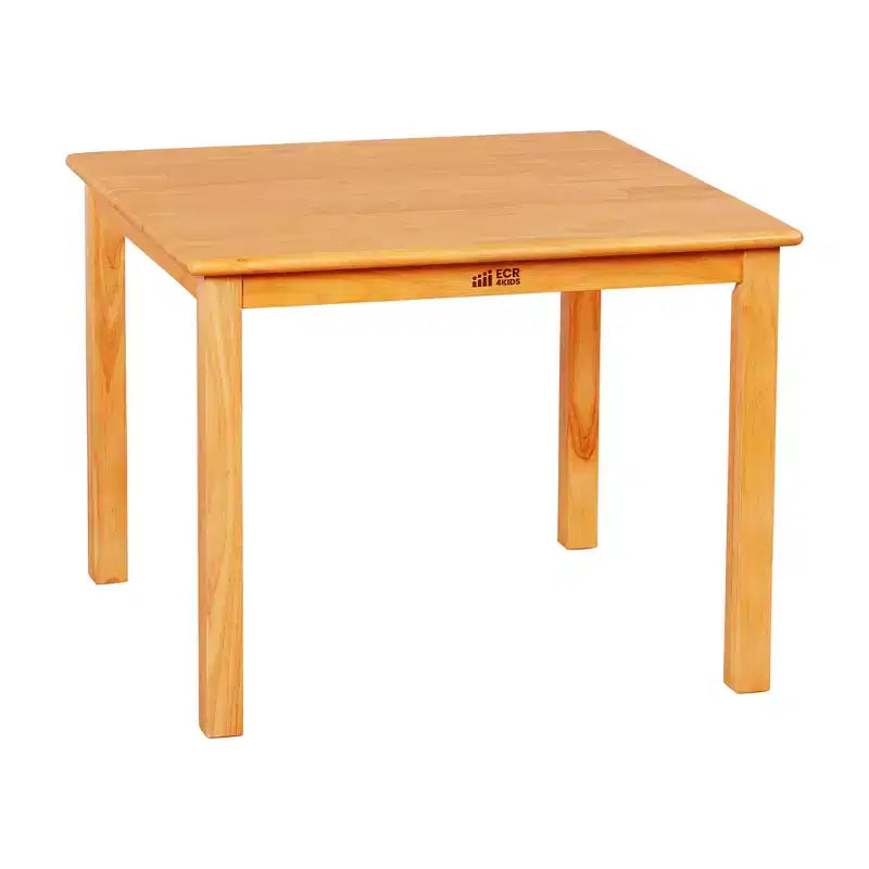 Tavolo per attività per bambini quadrato in legno massello 30" x 30" – Gambe da 22"