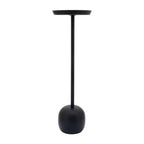 Tavolino finale in metallo elegante da 26" con vassoio superiore rotondo – Nero