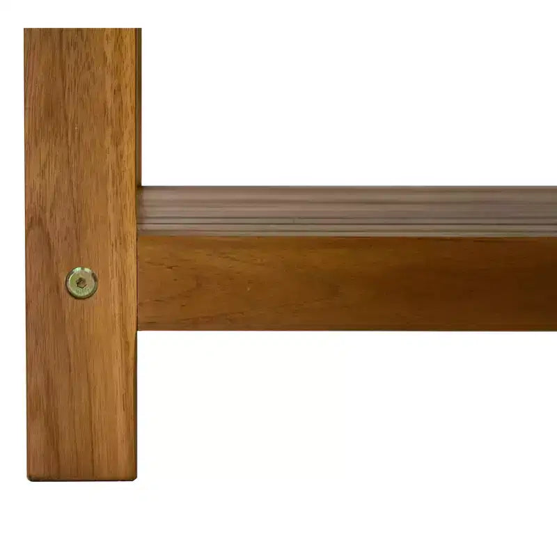 Panca da doccia e vasca da bagno spa in teak massiccio da 18" con ripiano inferiore