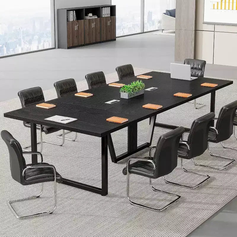 Tavolo da conferenza da 2,4 m per 10 persone – Metallo e legno robusti