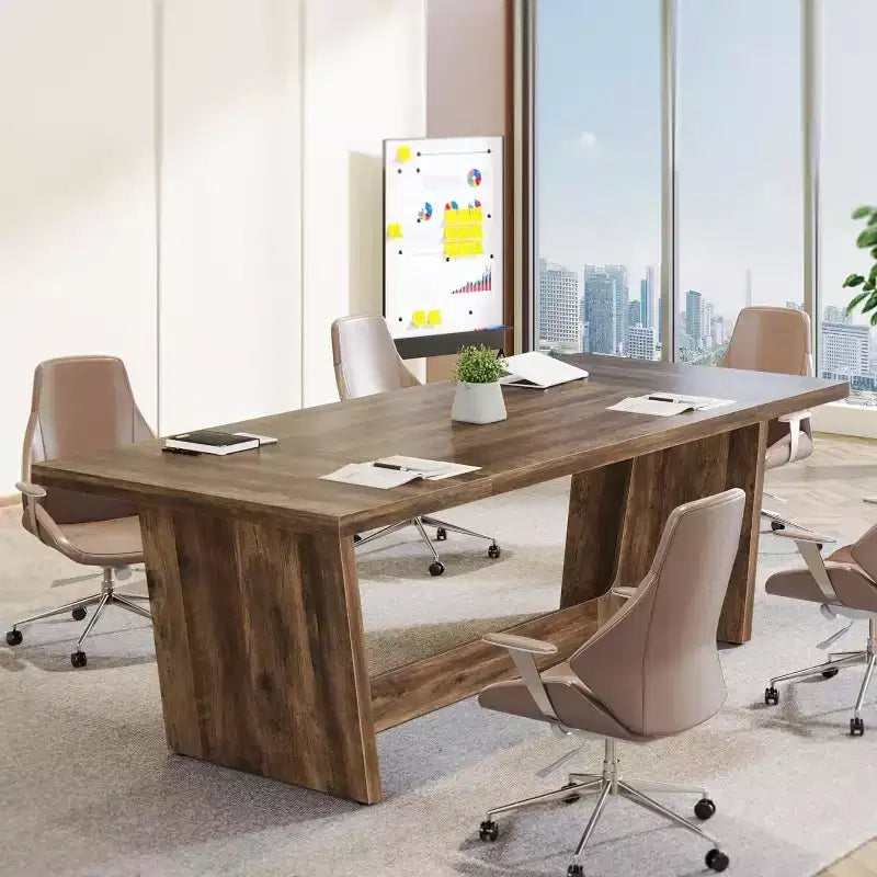 Scrivania direzionale da 70,87" con piedistallo in legno massello – Portata 150 kg