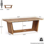 Scrivania direzionale da 70,87" con piedistallo in legno massello – Portata 150 kg