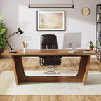 Scrivania direzionale da 70,87" con piedistallo in legno massello – Portata 150 kg