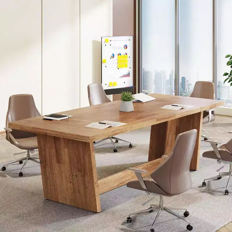 Scrivania direzionale da 70,87" con piedistallo in legno massello – Portata 150 kg