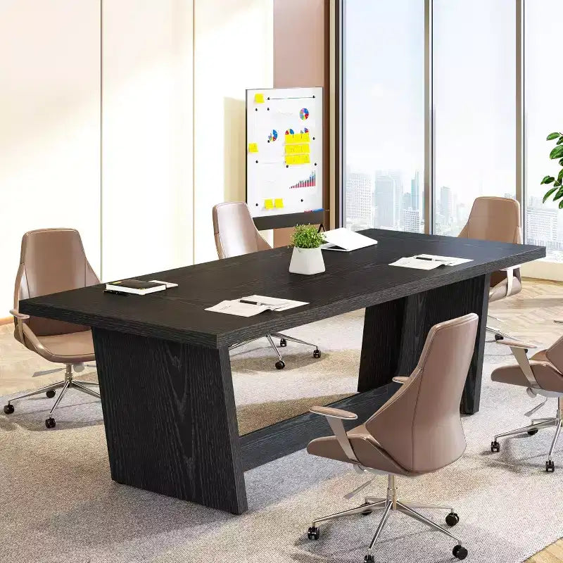 Scrivania direzionale da 70,87" con piedistallo in legno massello – Portata 150 kg
