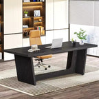Scrivania direzionale da 70,87" con piedistallo in legno massello – Portata 150 kg