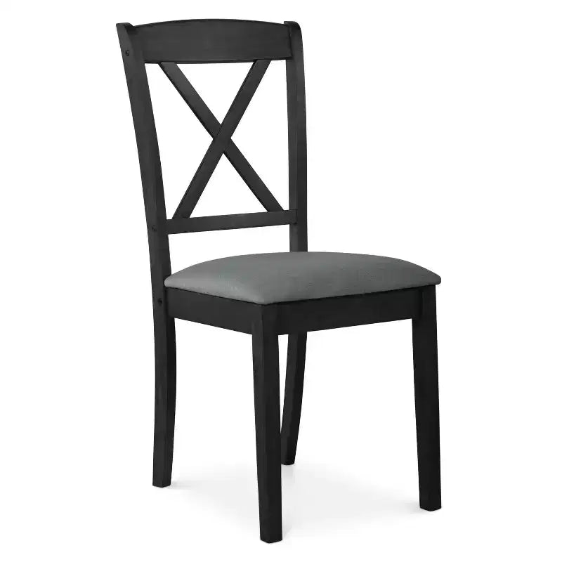Set da Pranzo 5 Pezzi con Tavolo e 4 Sedie Imbottite – Struttura in Legno