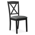 Set da Pranzo 5 Pezzi con Tavolo e 4 Sedie Imbottite – Struttura in Legno