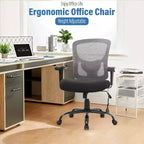 Sedia da ufficio a rete Big & Tall – 180 kg, supporto lombare e funzione massaggio