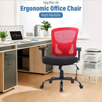 Sedia da ufficio a rete Big & Tall – 180 kg, supporto lombare e funzione massaggio