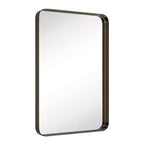 Specchio da bagno rettangolare 24"x36" in acciaio inox con cornice girevole