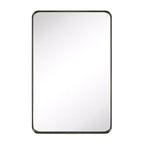Specchio da bagno rettangolare 24"x36" in acciaio inox con cornice girevole