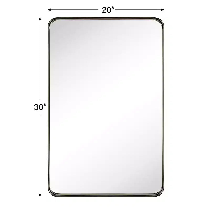 Specchio da bagno rettangolare 24"x36" in acciaio inox con cornice girevole