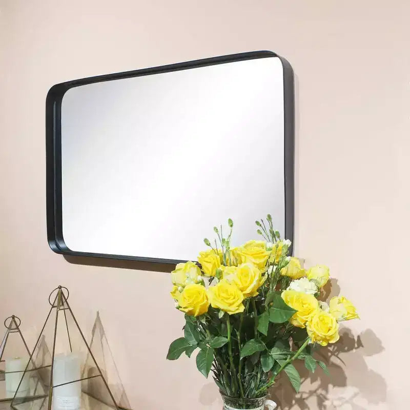Specchio da bagno rettangolare 24"x36" in acciaio inox con cornice girevole