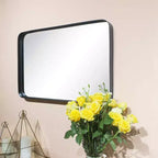 Specchio da bagno rettangolare 24"x36" in acciaio inox con cornice girevole