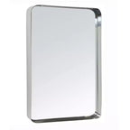 Specchio da bagno rettangolare 24"x36" in acciaio inox con cornice girevole