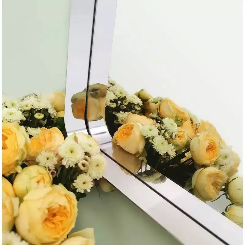 Specchio da bagno rettangolare 24"x36" in acciaio inox con cornice girevole