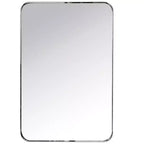 Specchio da bagno rettangolare 24"x36" in acciaio inox con cornice girevole