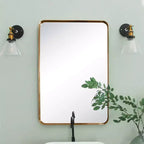 Specchio da bagno rettangolare 24"x36" in acciaio inox con cornice girevole