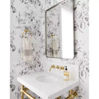 Specchio da bagno rettangolare 24"x36" in acciaio inox con cornice girevole