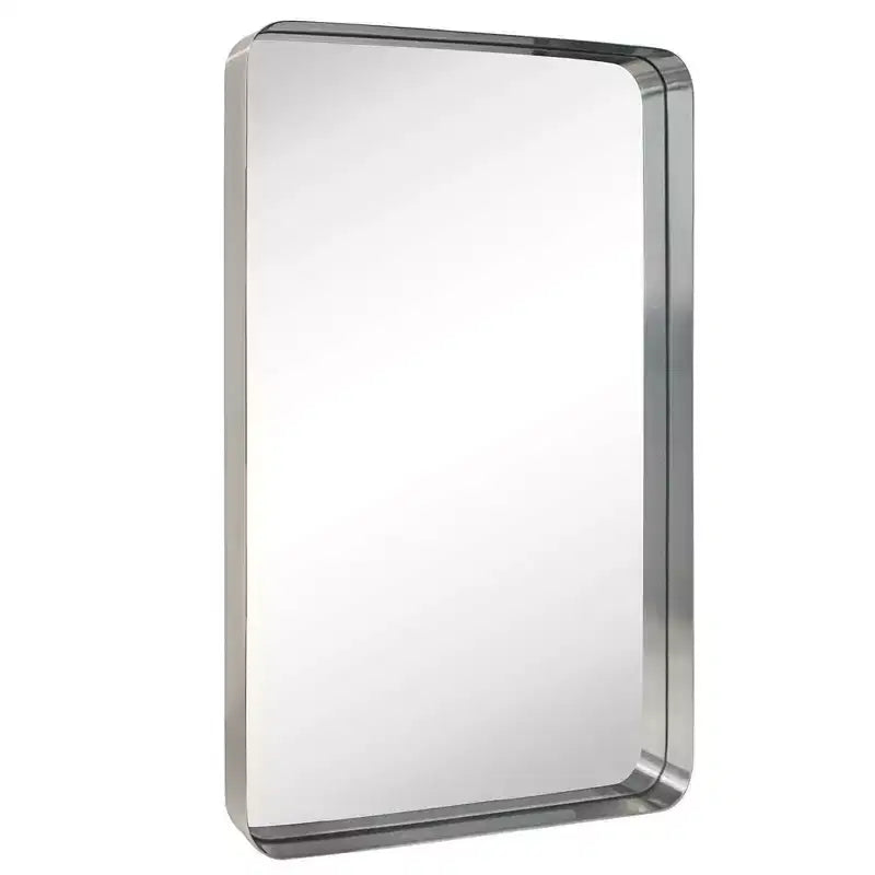 Specchio da bagno rettangolare 24"x36" in acciaio inox con cornice girevole