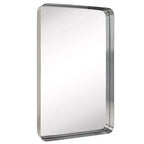 Specchio da bagno rettangolare 24"x36" in acciaio inox con cornice girevole