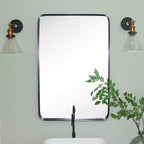 Specchio da bagno rettangolare 24"x36" in acciaio inox con cornice girevole