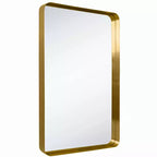 Specchio da bagno rettangolare 24"x36" in acciaio inox con cornice girevole