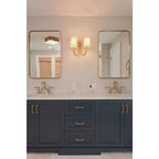 Specchio da bagno rettangolare 24"x36" in acciaio inox con cornice girevole