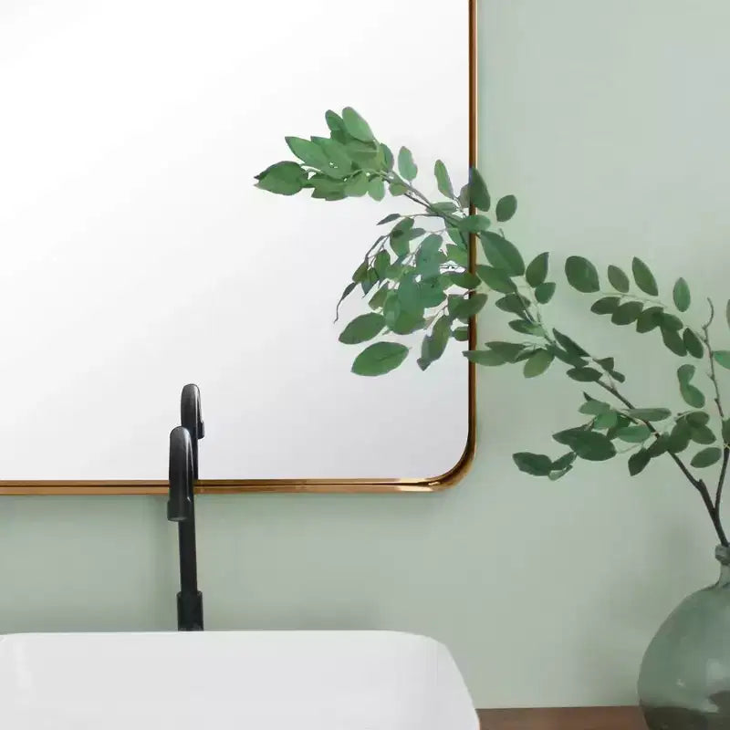 Specchio da bagno rettangolare 24"x36" in acciaio inox con cornice girevole