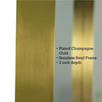 Specchio da bagno rettangolare 24"x36" in acciaio inox con cornice girevole