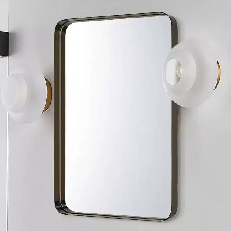 Specchio da bagno rettangolare 24"x36" in acciaio inox con cornice girevole