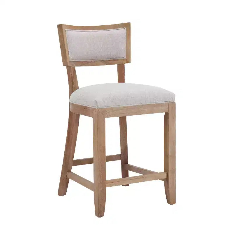 Sgabello da bancone imbottito da 67,3 cm con struttura in legno di Hevea – Set da 2