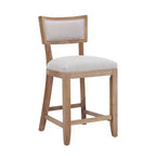 Sgabello da bancone imbottito da 67,3 cm con struttura in legno di Hevea – Set da 2