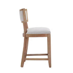 Sgabello da bancone imbottito da 67,3 cm con struttura in legno di Hevea – Set da 2